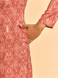 Diwas oleh Manyavar Ethnic Motifs Dicetak Mandarin Collar Mandarin Straight Kurta