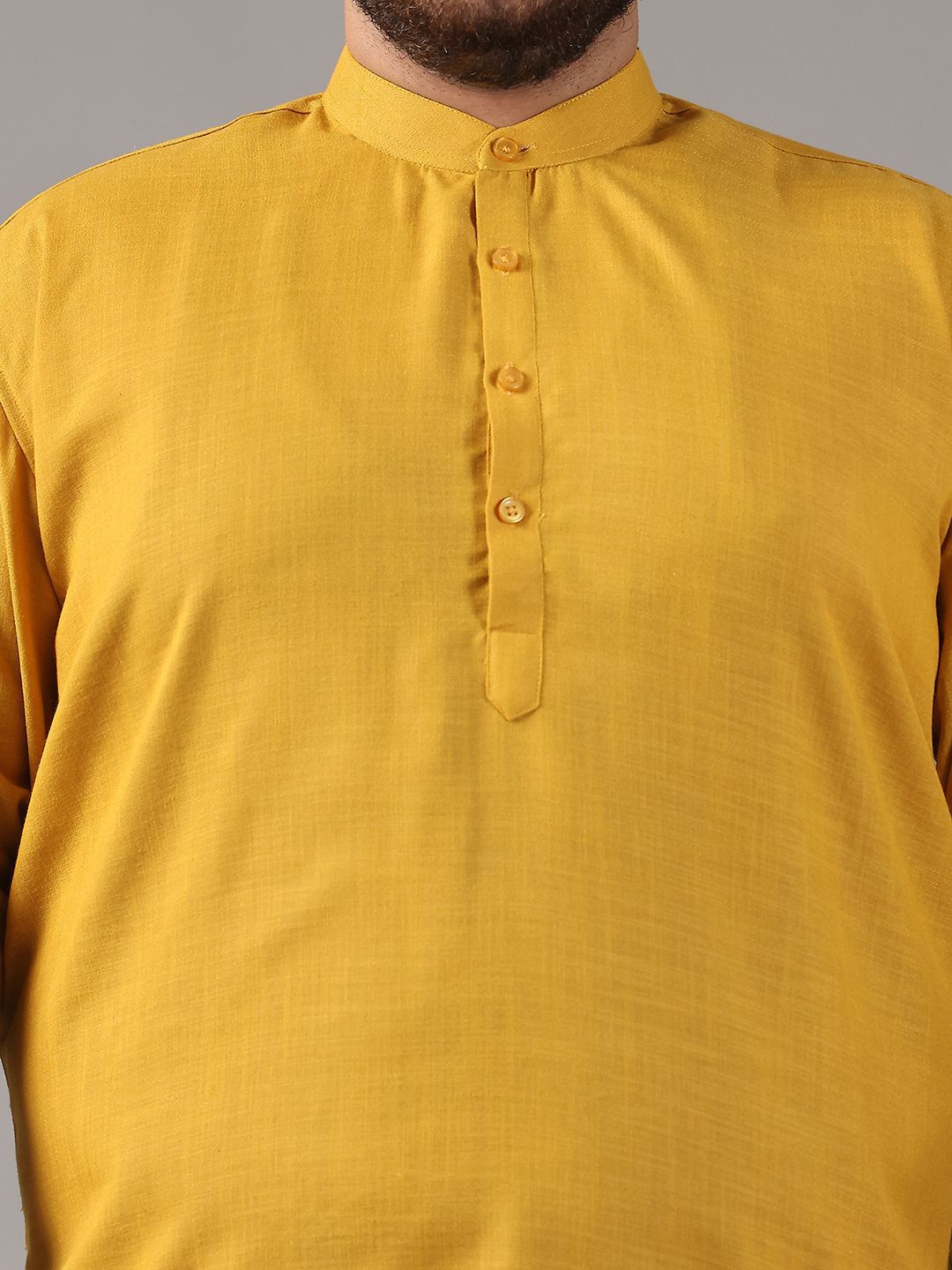 SOJANYA PLUS Size Band Collar Cotton Straight Kurta
