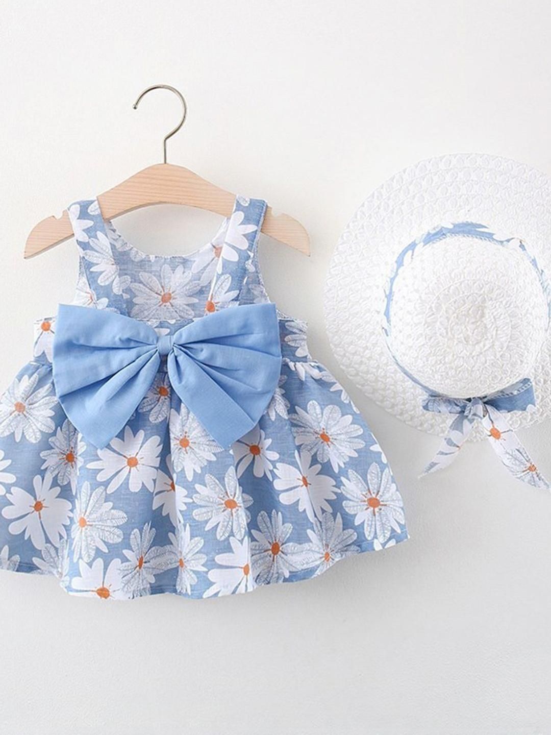 YK Floral Print Fit & Flare Dress
