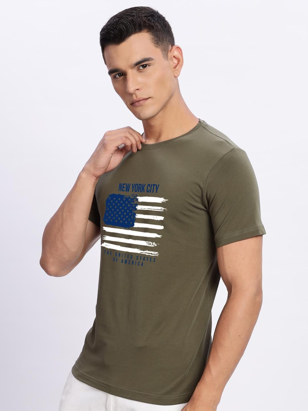 ADRO Men Olive Tshirts
