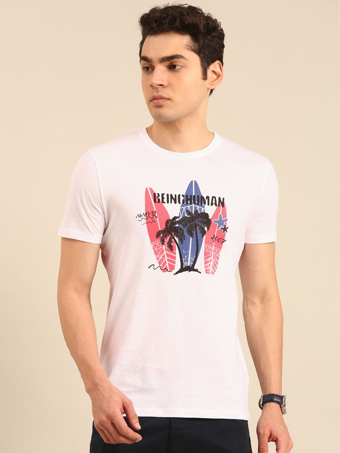 Being Human Printed Pure Cotton T-shirt