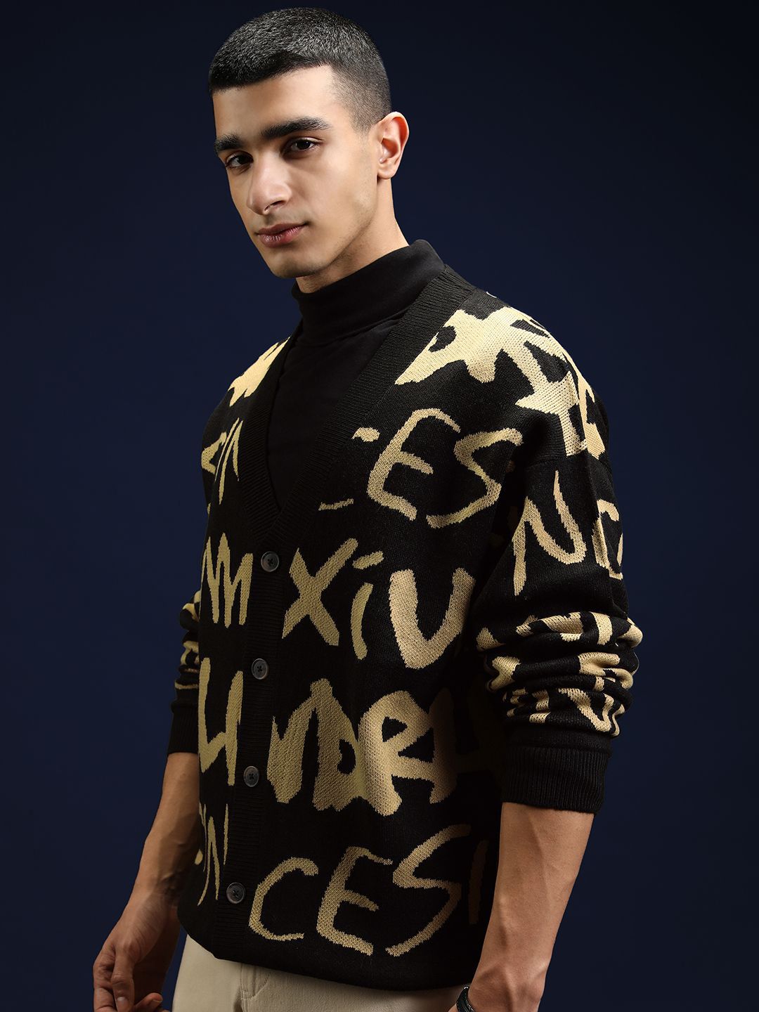 HIGHLANDER Men Typography Cardigan