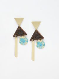 DressBerry Gold Plated Contemporary Drop Earrings