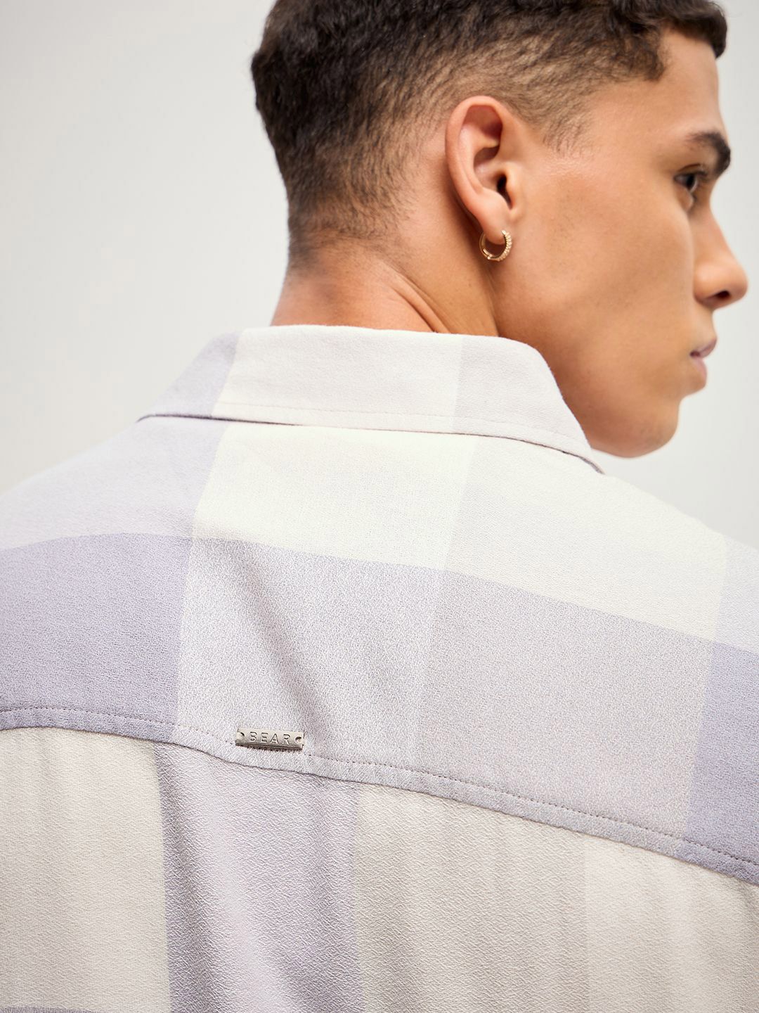 THE BEAR HOUSE Men Checked Oversized Pure Cotton Casual Shirt