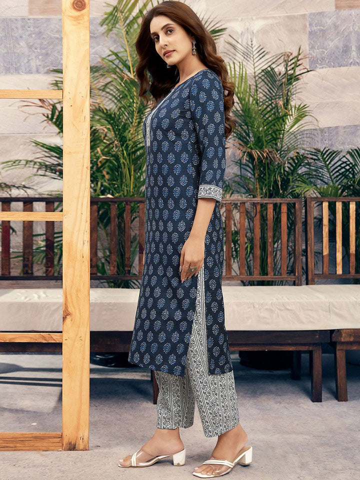 KALINI Floral Printed Kurta with Trouser & Dupatta