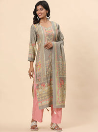 Mamicha Women Ethnic Motifs Printed Regular Pure Cotton Kurta with Trousers & With Dupatta