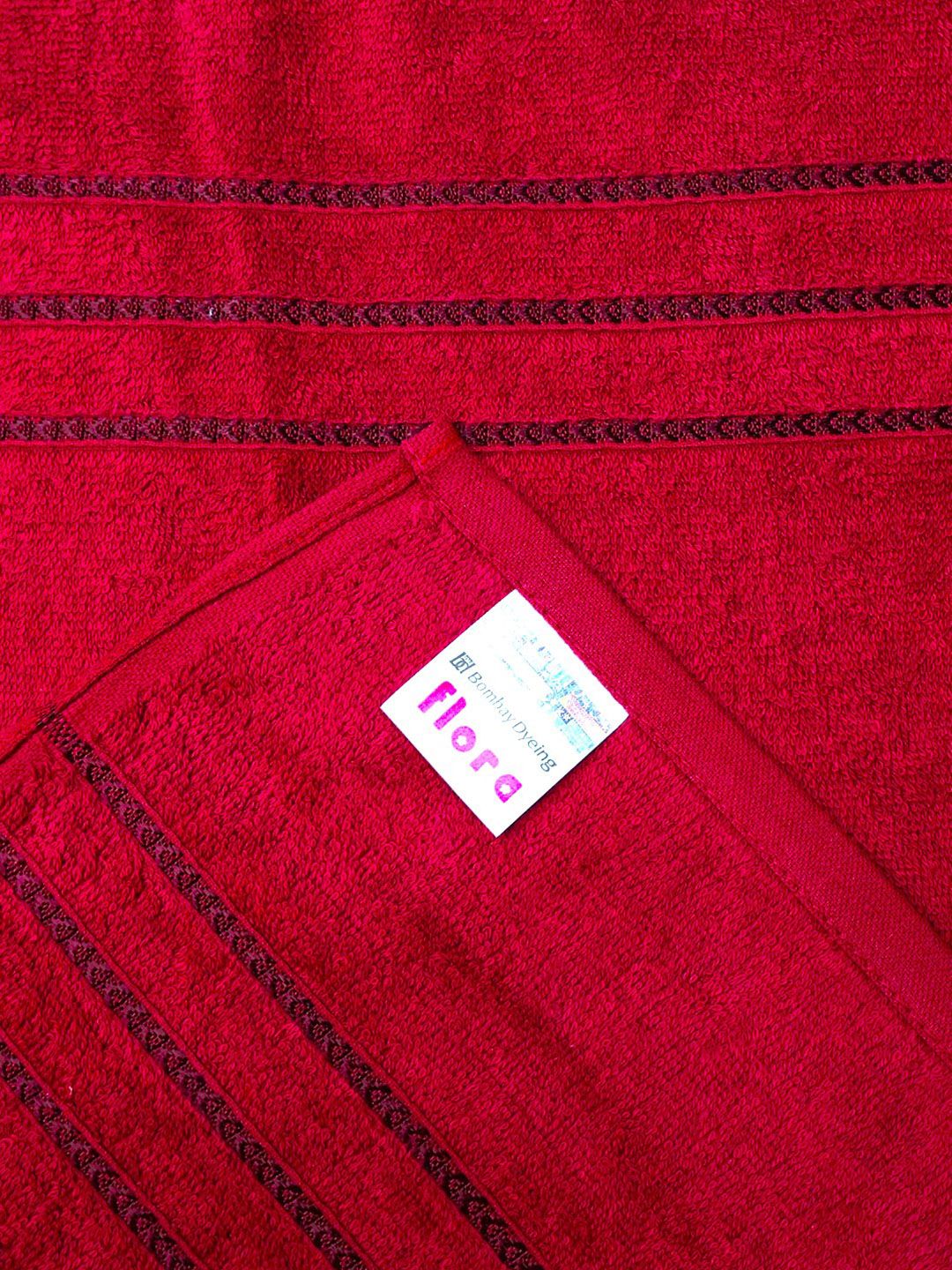BOMBAY DYEING Maroon 4 Piece Cotton 400 GSM Towel Set