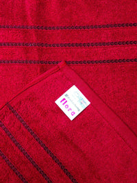 BOMBAY DYEING Maroon 4 Piece Cotton 400 GSM Towel Set
