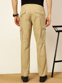 Thomas Scott Men Cricket Club Collection Cotton Mid-Rise Cargos Trousers