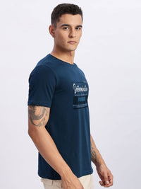 ADRO Men Typography Printed Round Neck Cotton T-shirt
