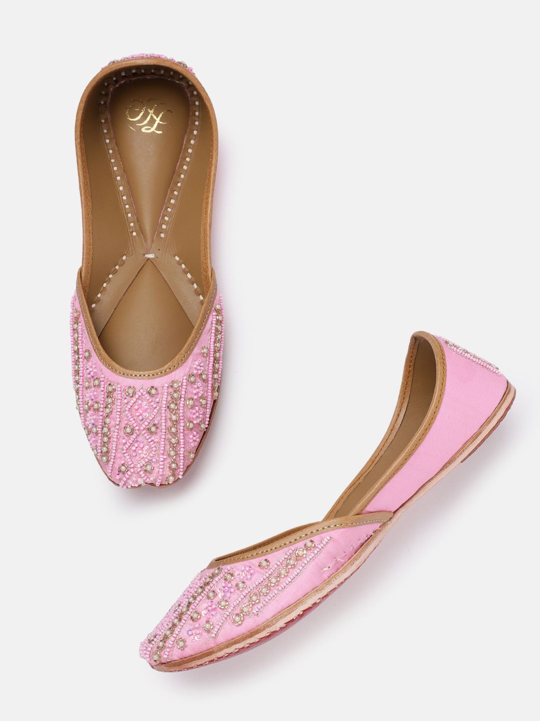 House of Pataudi Women Embellished Ethnic Mojaris