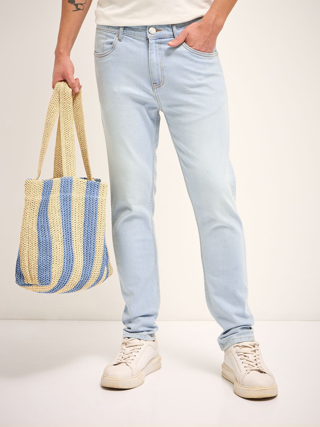 THE BEAR HOUSE Men Slim Fit Mid Rise Stretchable Jeans