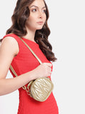 DressBerry Quilted Handheld Bag with Detachable Sling Strap