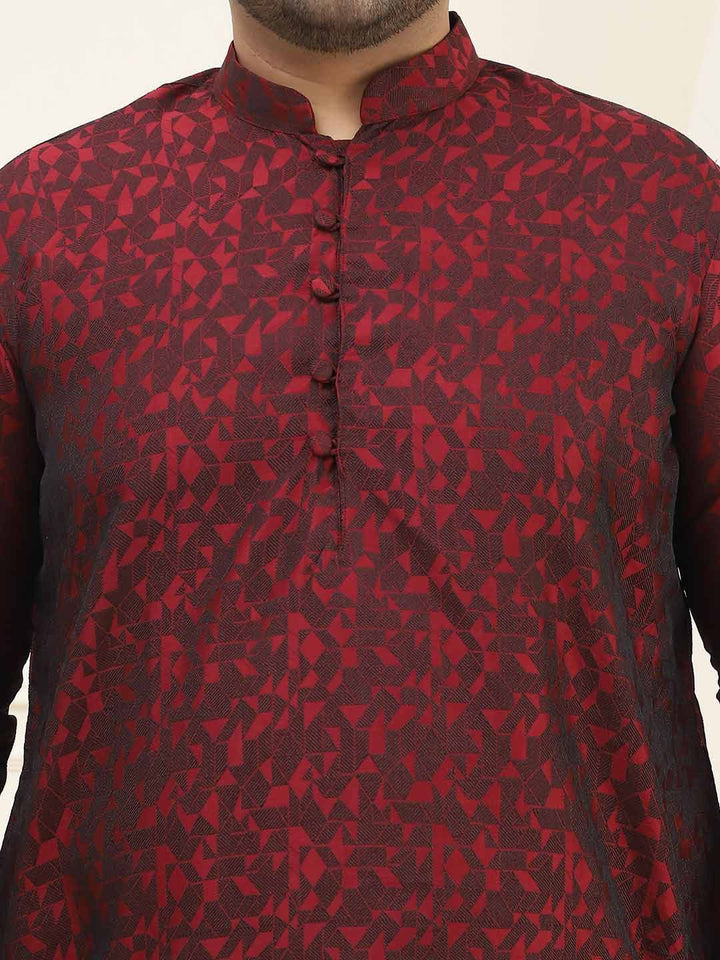 SOJANYA PLUS Floral Woven Design Straight Kurta
