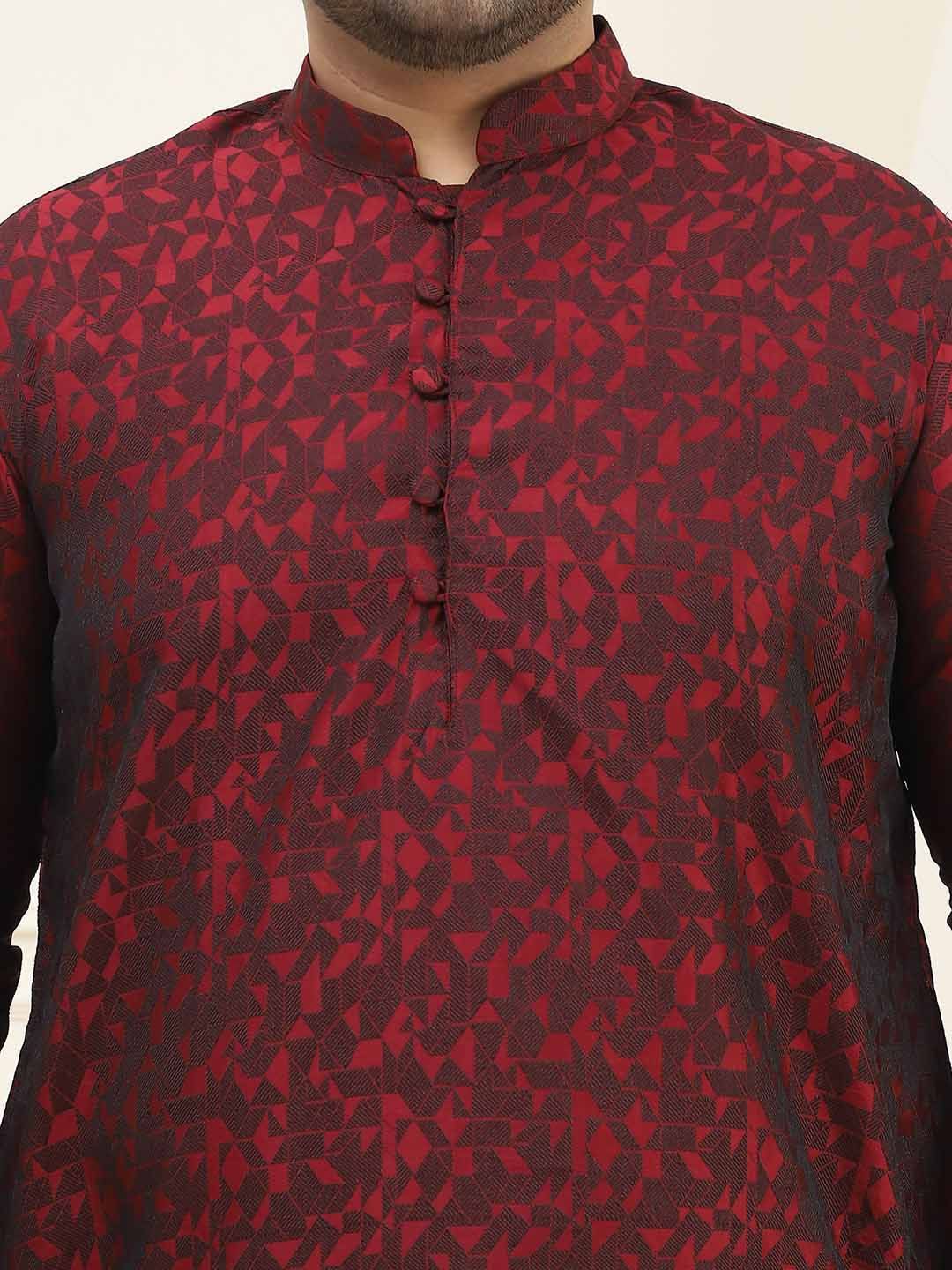 SOJANYA PLUS Floral Woven Design Straight Kurta