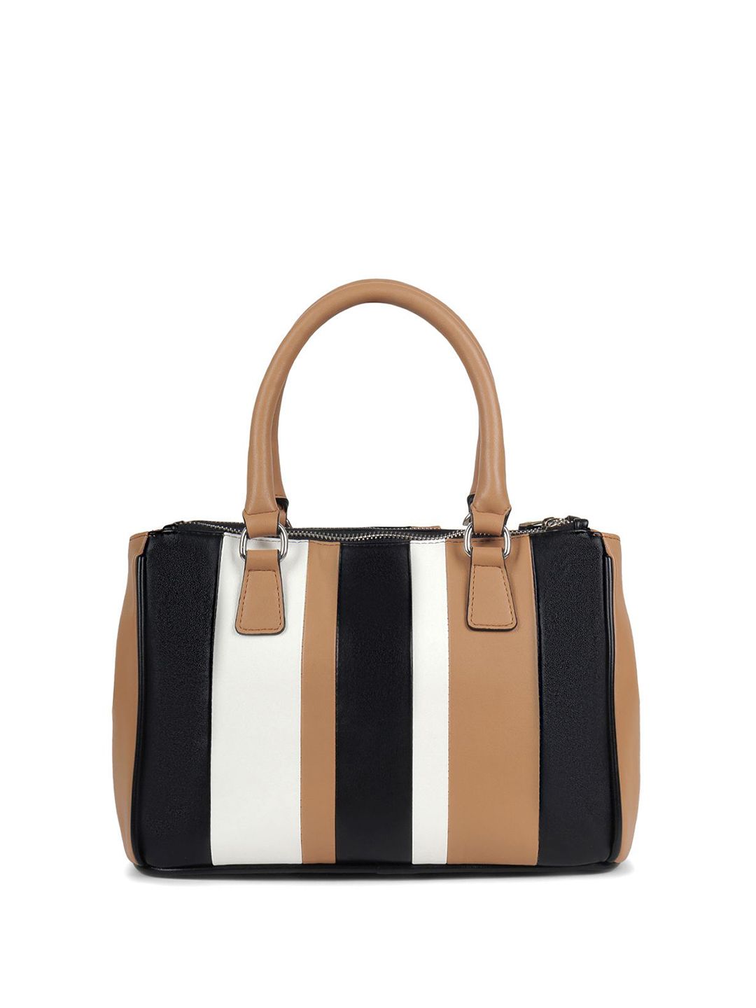 Berrylush Women Colourblocked Structured Handheld Bag