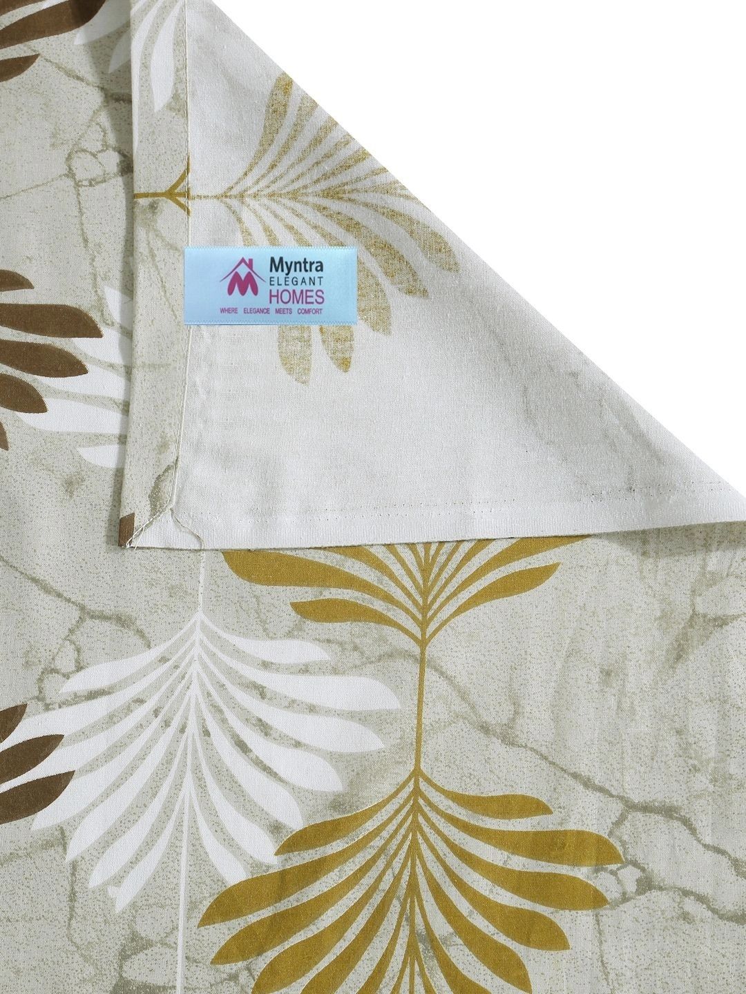 Myntra Elegant Homes Hijau Zaitun & Coklat Bunga 400 TC Cadar Single dengan 1 Sarung Bantal