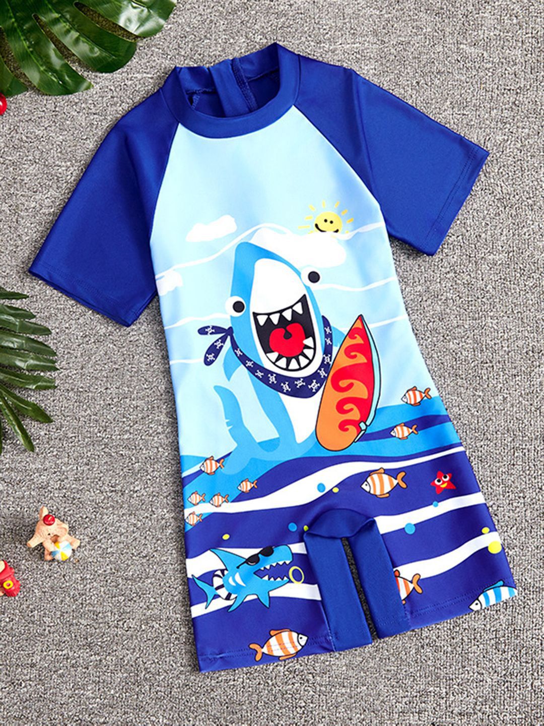YK Girls Printed Round Neck Legsuit