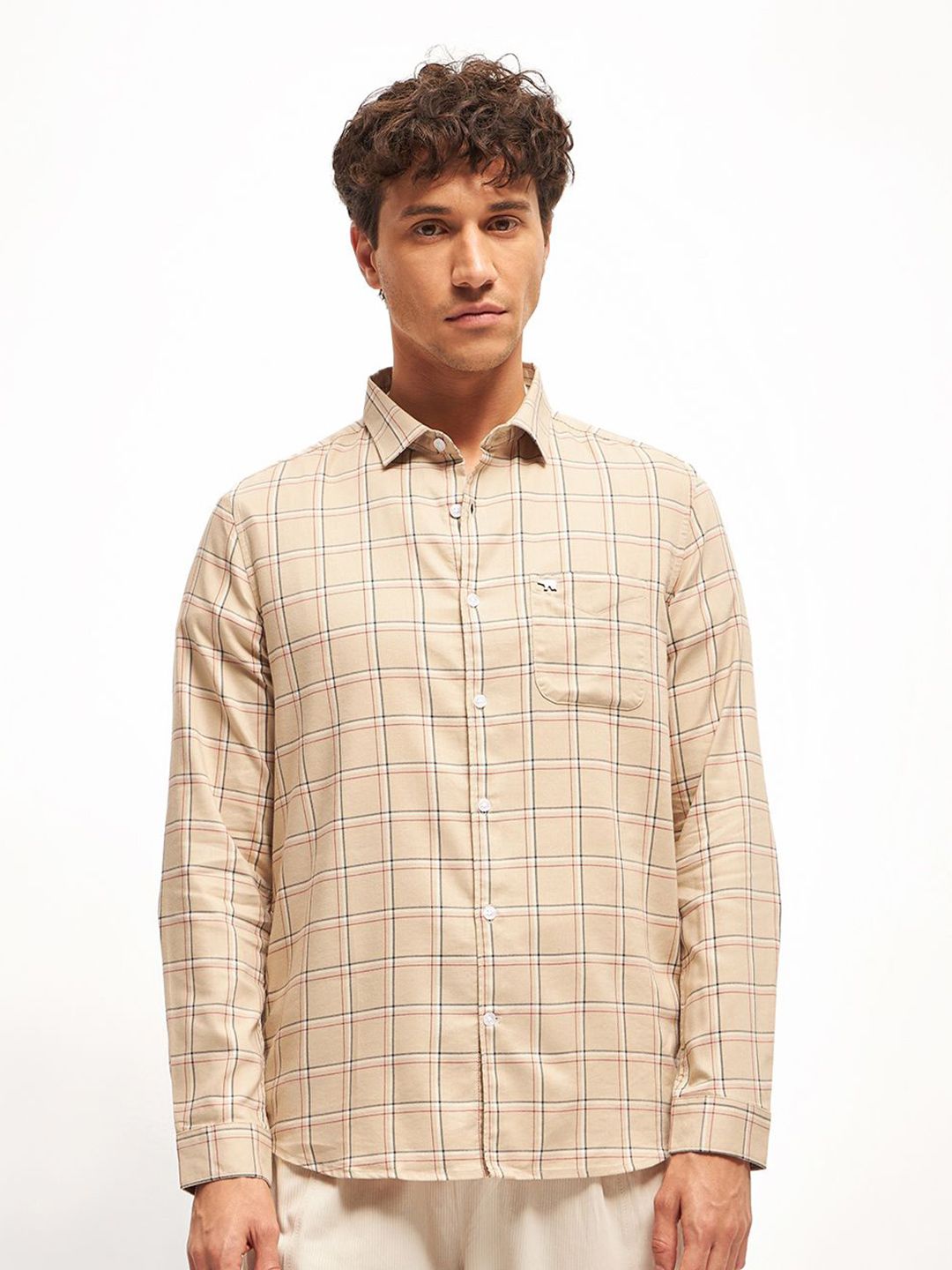 THE BEAR HOUSE Men Slim Fit Tartan Checks Opaque Checked Casual Shirt