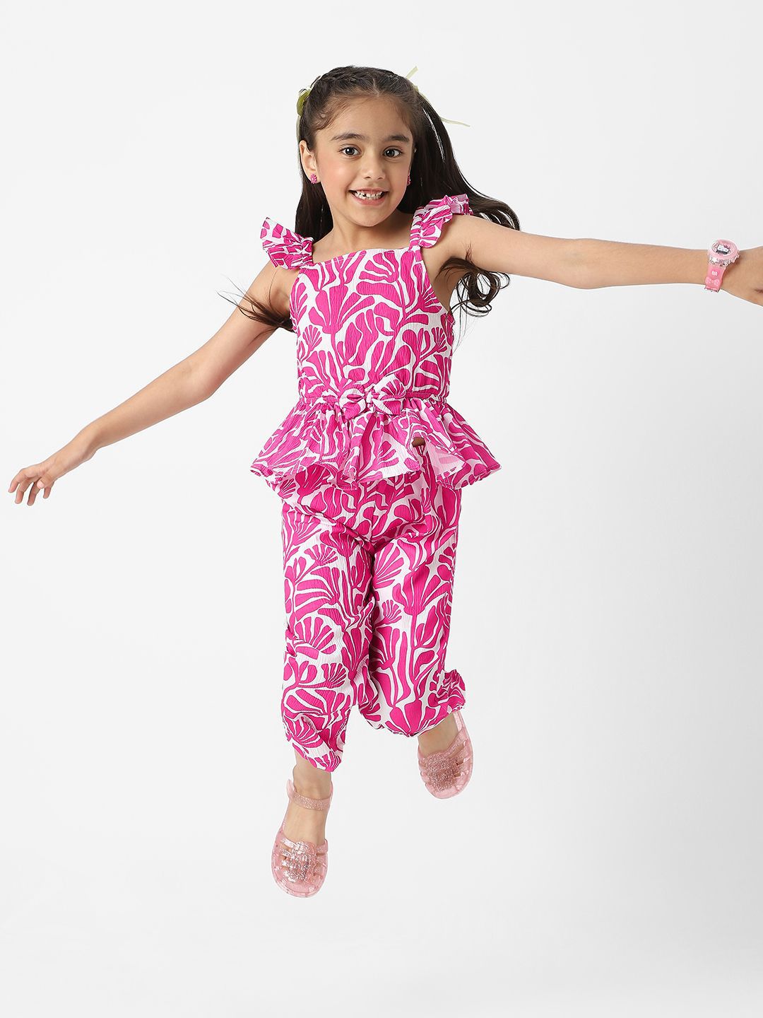 Nauti Nati Girls Printed Top with Palazzos
