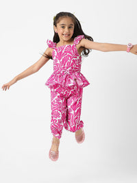 Nauti Nati Girls Printed Top with Palazzos