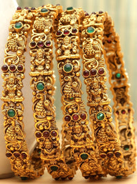 Set PANASH 4 24 CT Bersalut Emas AD Gelang Boleh Laras Bertampal Batu