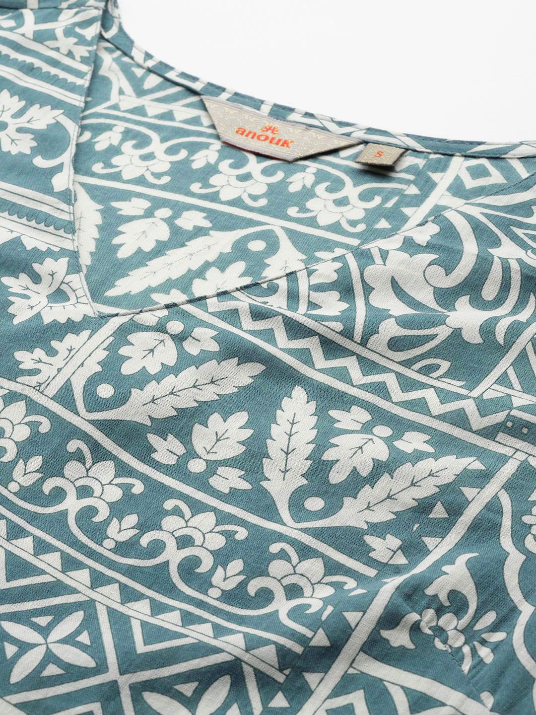 Anouk Geometric Printed Straight Kurta
