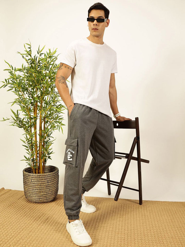 Thomas Scott Men Relaxed Fit Mid Rise Cargo Joggers