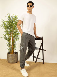 Thomas Scott Men Relaxed Fit Mid Rise Cargo Joggers