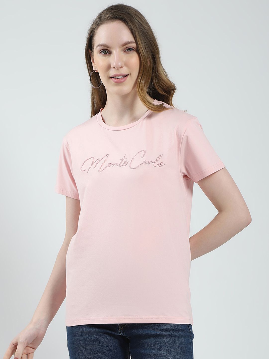Monte Carlo Brand Logo Embroidered T-shirt