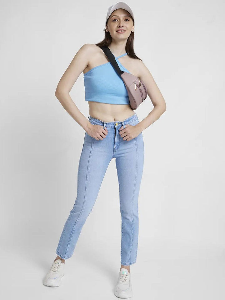 SPYKAR Women Slim Fit Mid-Rise  Heavy Fade Stretchable Jeans