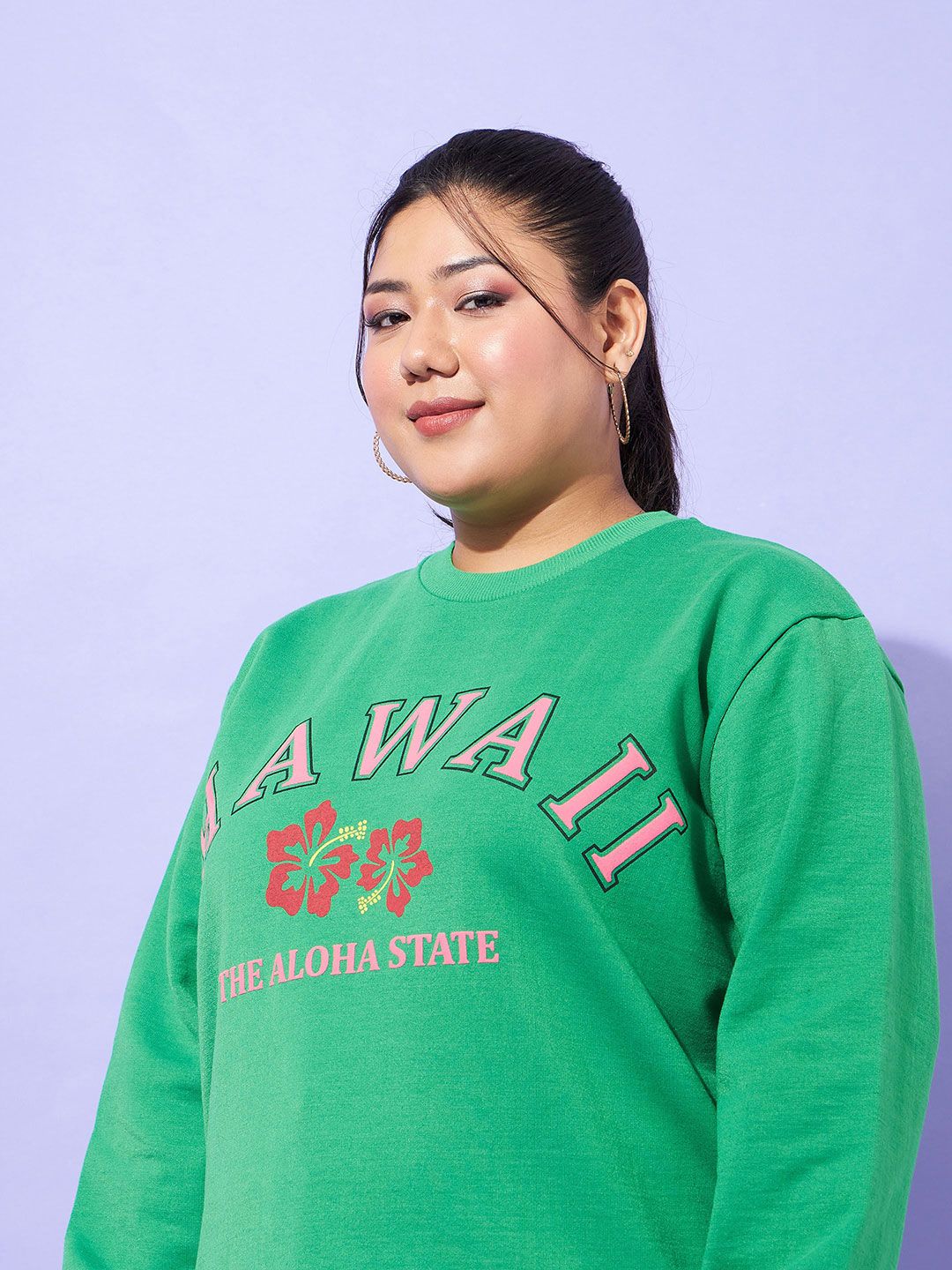 SASSAFRAS Curve Women Printed Sweatshirt