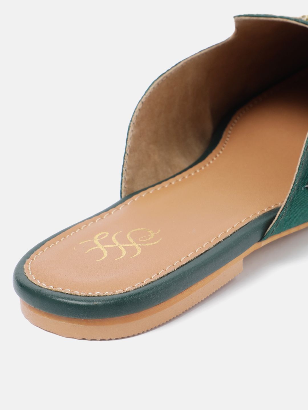 House of Pataudi Sequin Embellished Mules