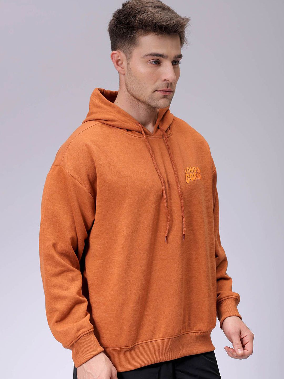 The Indian Garage Co Men Printed Hooded Sweatshirt