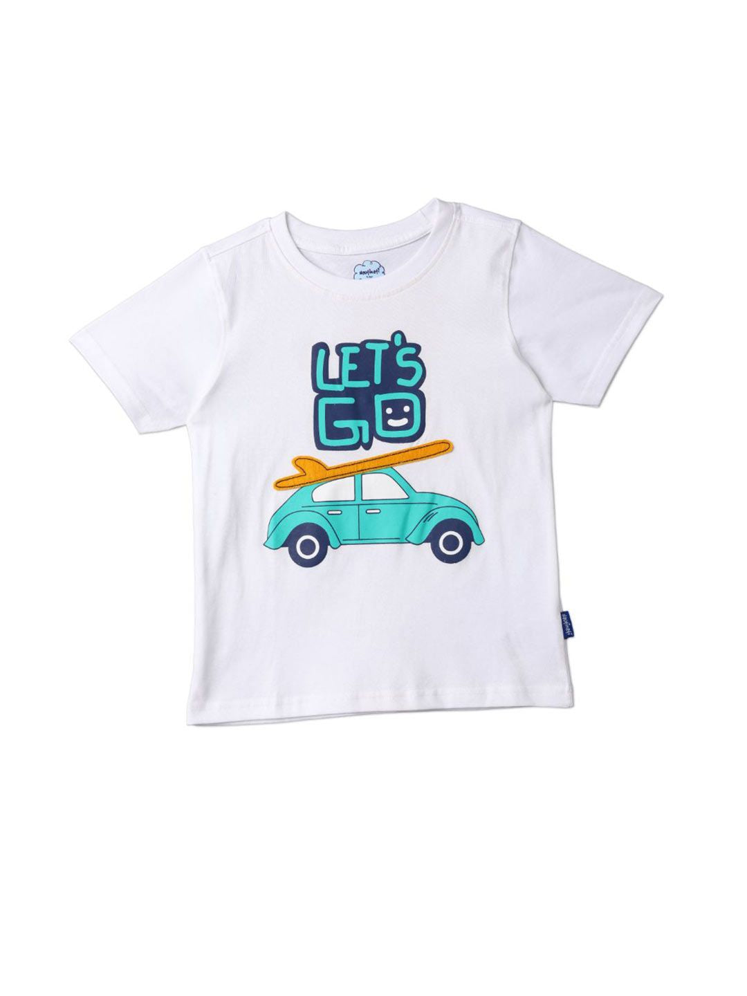 Nauti Nati Boys Printed Pure Cotton T-shirt With Shorts