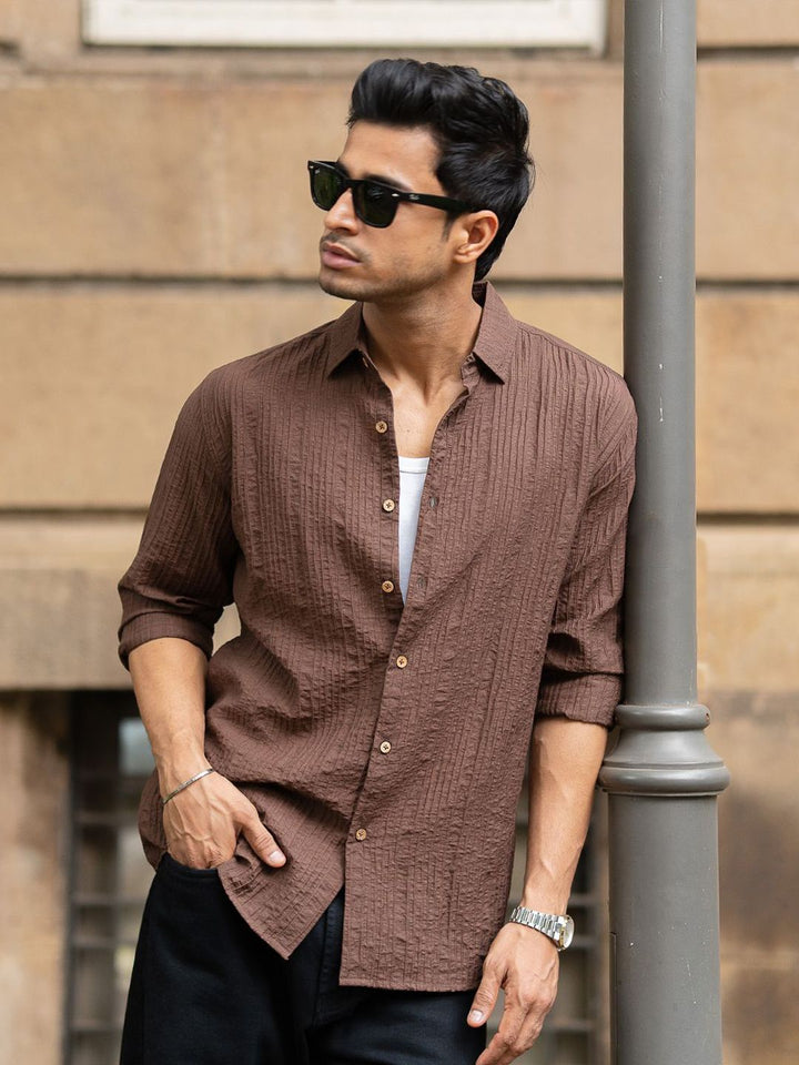 Powerlook Men Tartan Checks Checked Spread Collar Casual Shirt