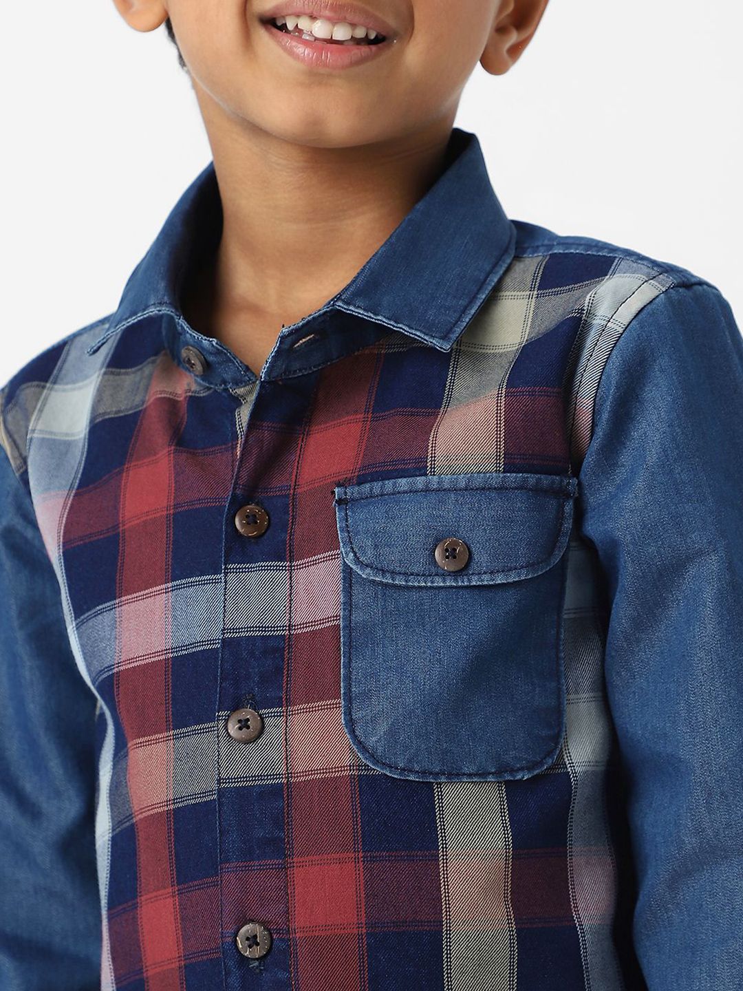 Nauti Nati Boys Standard Tartan Checks Opaque Checked Casual Shirt