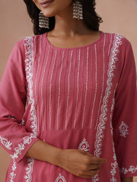 House of Chikankari Women Ethnic Motifs Embroidered Thread Work Kurta