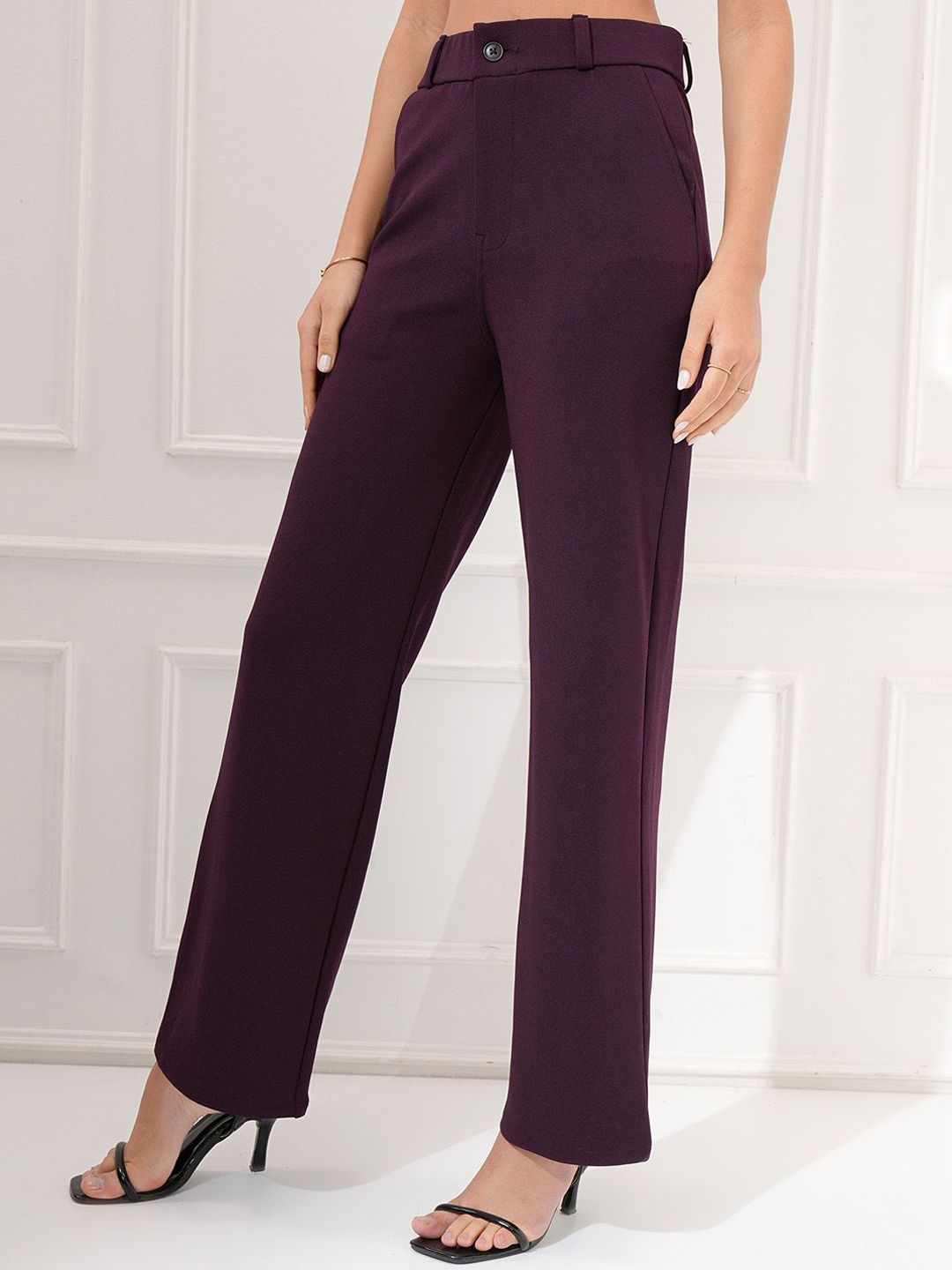 Tokyo Talkies Women Straight Fit Trousers