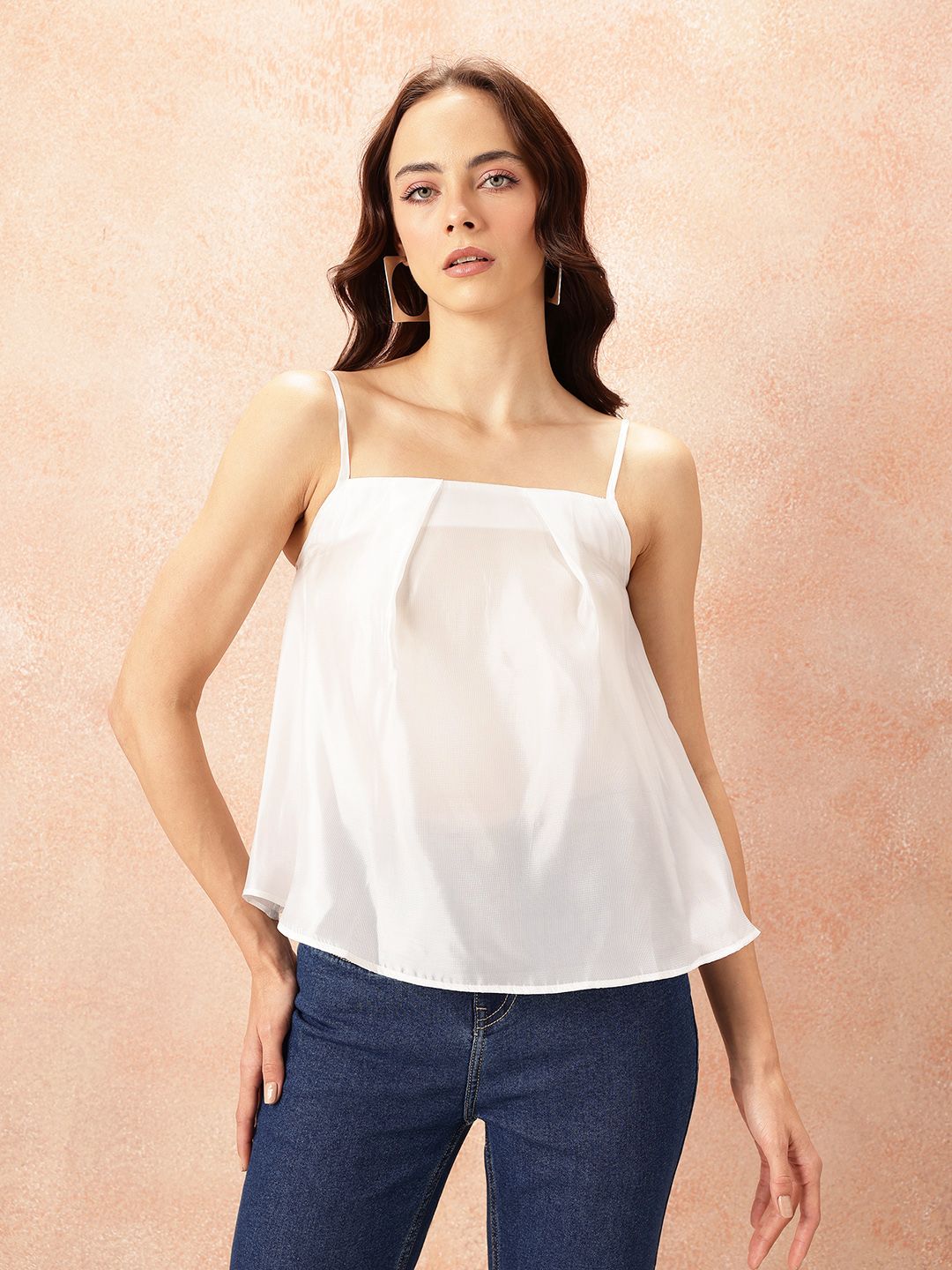 all about you Semi Sheer Sheen Top