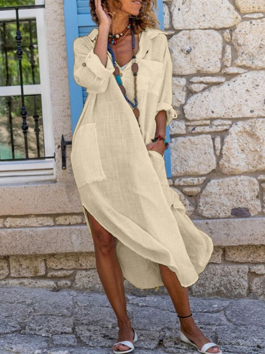 all about you Shirt Midi Dress