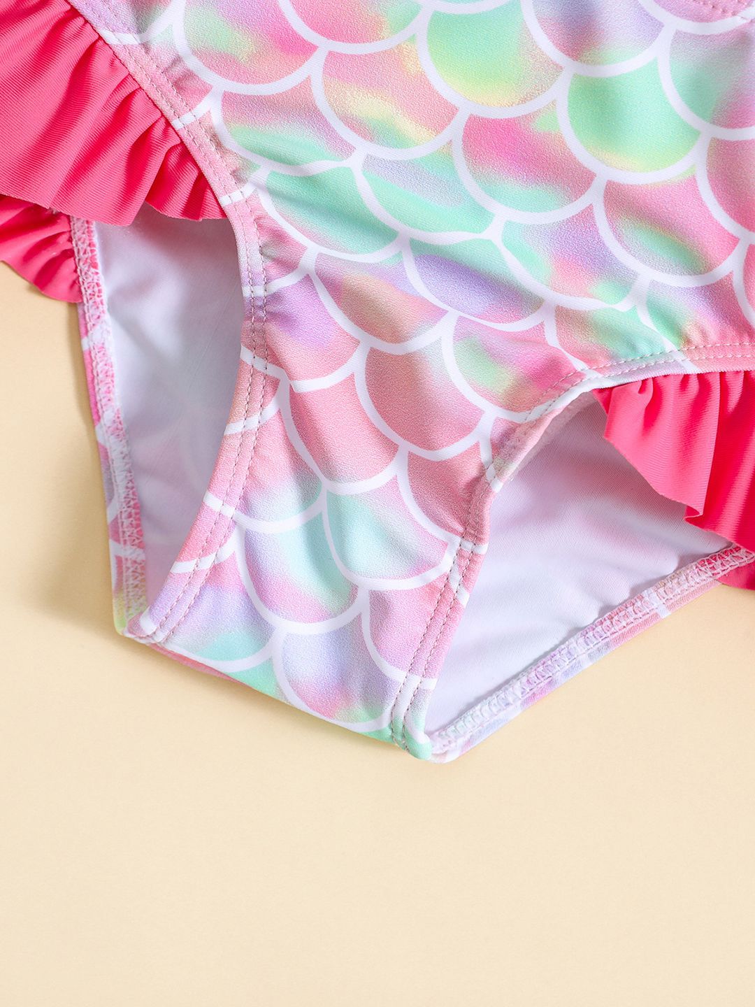 YK Infant Girls Printed Top & Shorts Swim Set