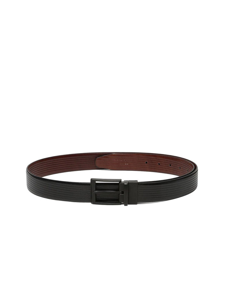 Teakwood Leathers Men Textured Leather Reversible Belt