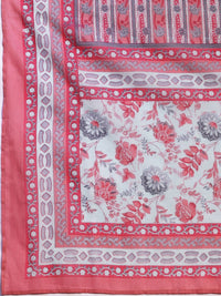 Libas Floral Printed Pure Cotton Kurta with Trousers & Dupatta