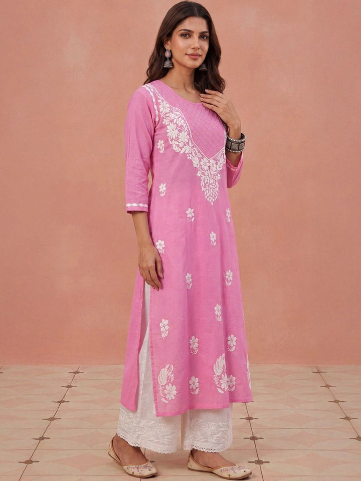 House of Chikankari Women Ethnic Motifs Embroidered Chikankari Kurta