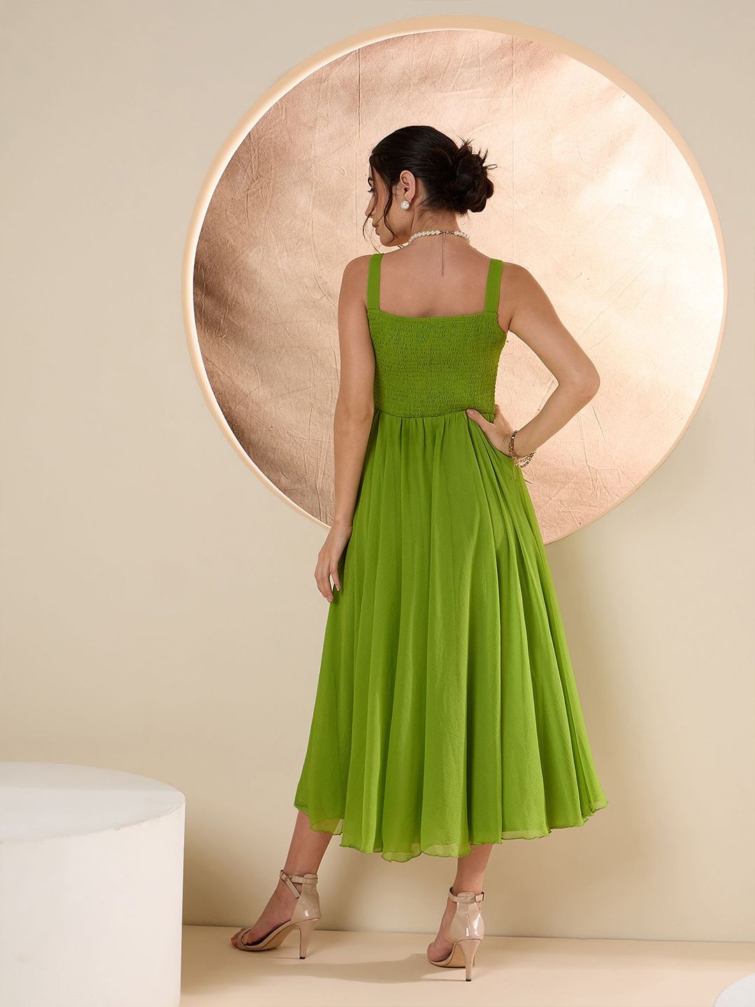 Antheaa Chiffon Embellished Maxi Dress