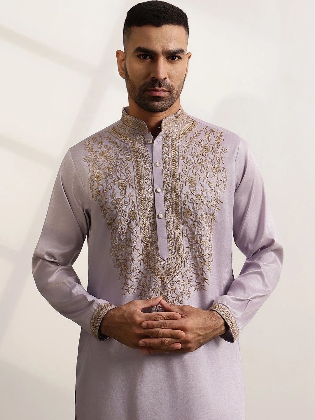 Anouk Men Ethnic Motifs Embroidered Regular Thread Work Kurta with Trousers