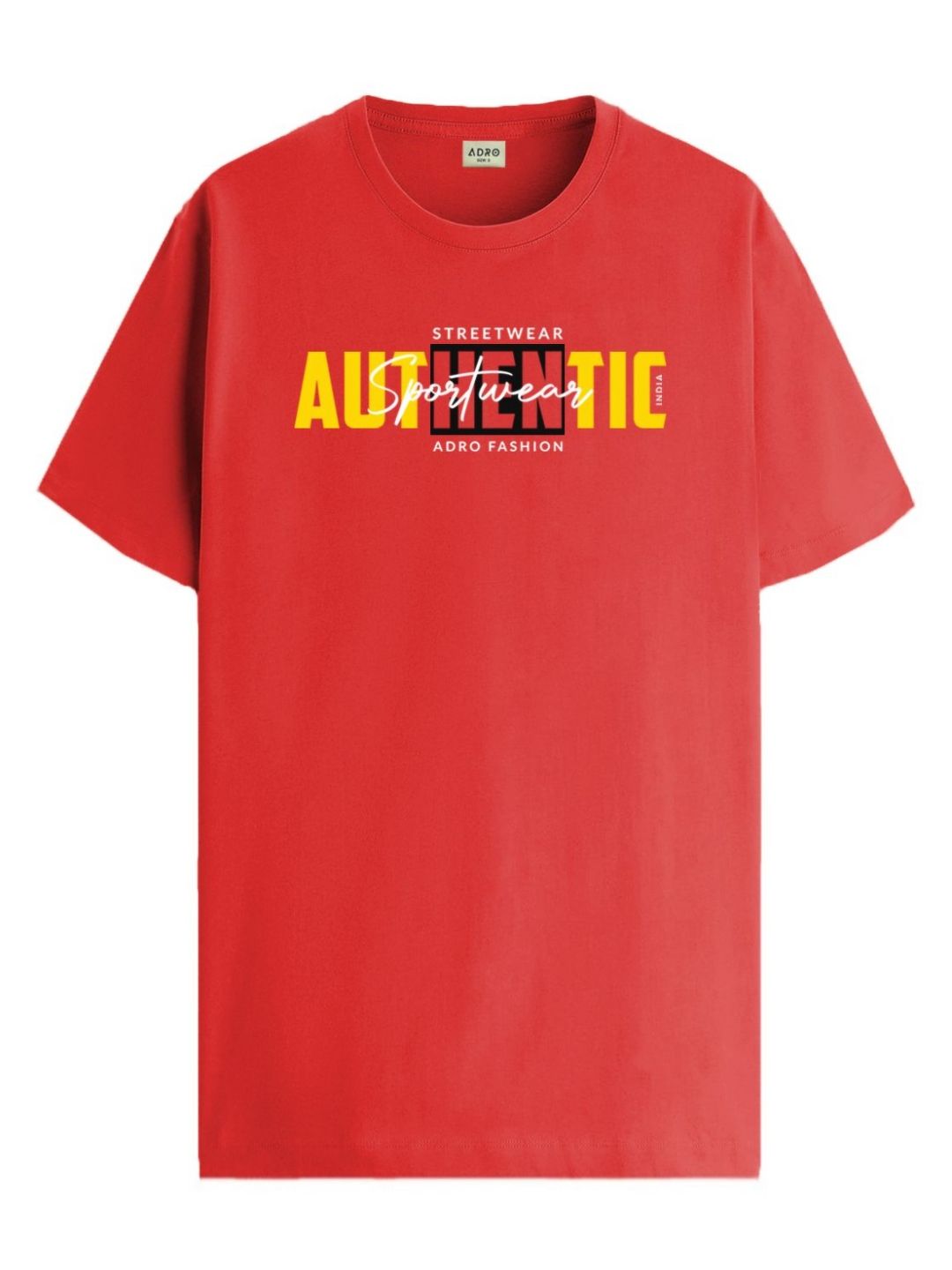 ADRO Men Graphic Printed Round Neck Cotton T-shirt