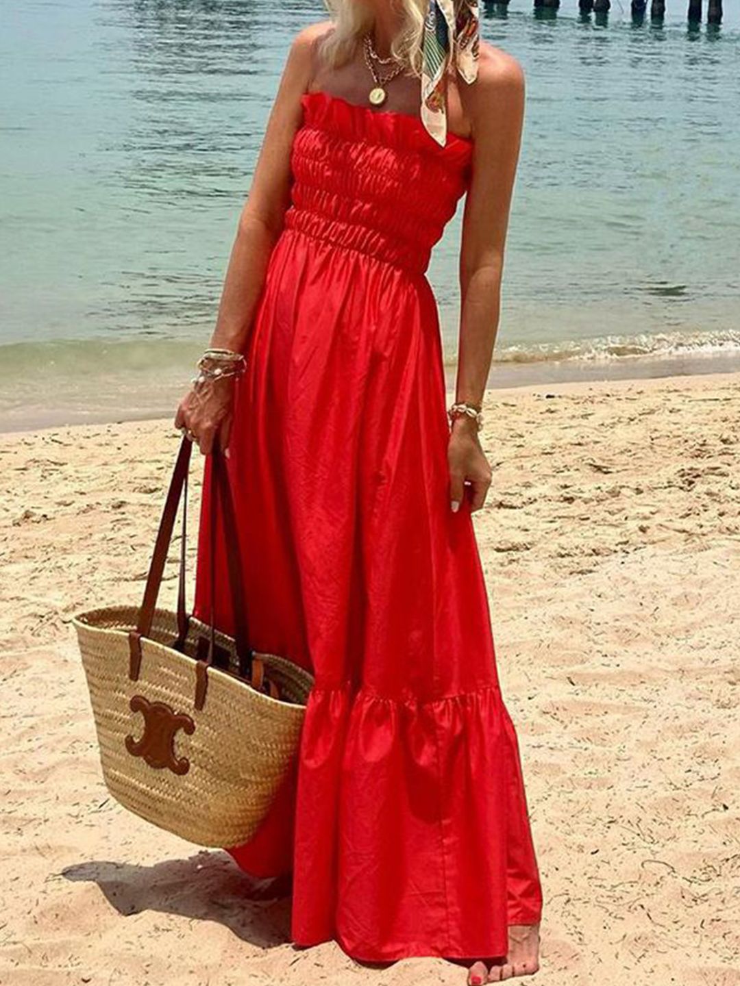 all about you Strapless Maxi Dress