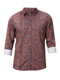 Being Human Men Classic Slim Fit Spread Collar Ethnic Motifs Printed Cotton Casual Shirt